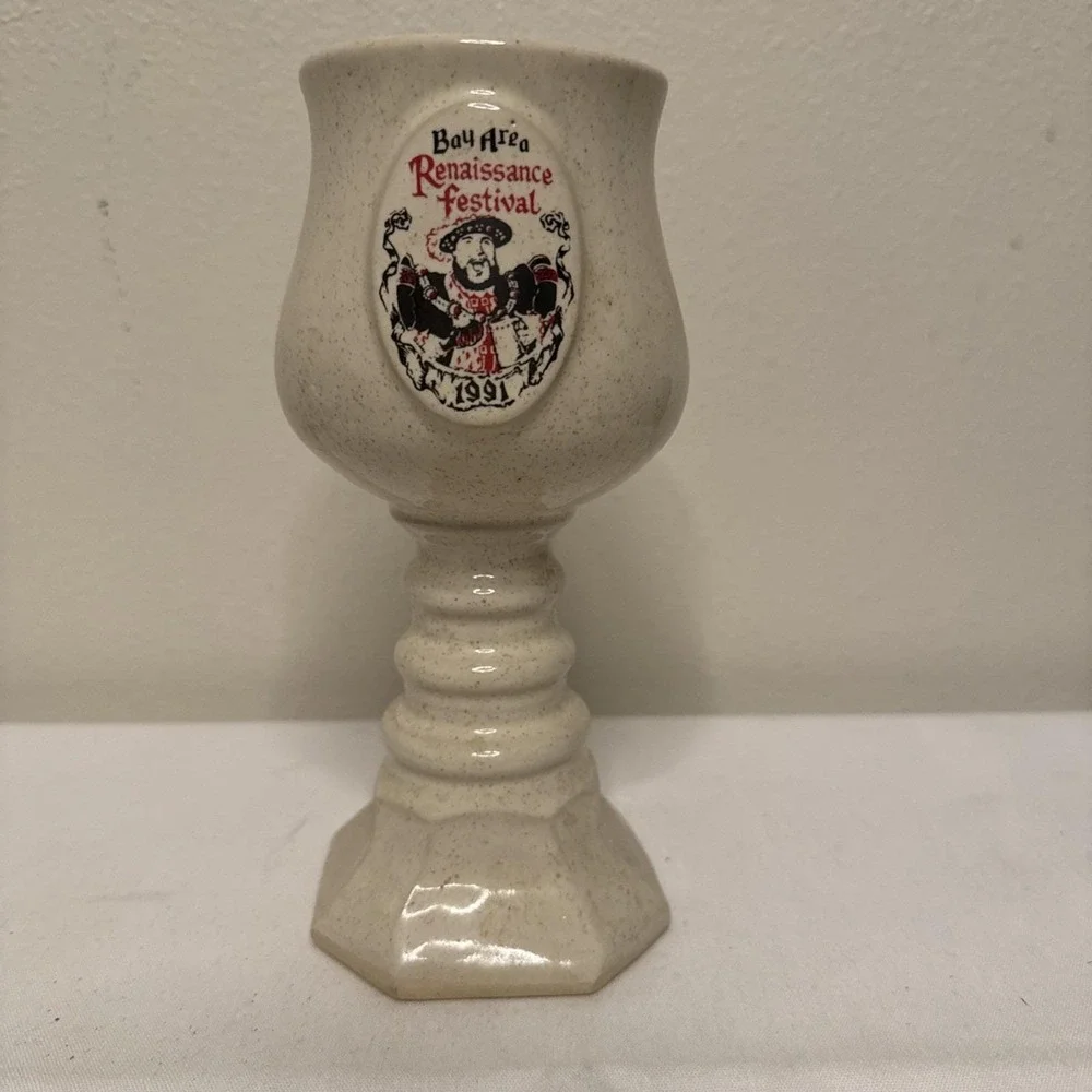 Bay Area Renaissance Festival Ceramic Jousting Knight Potter Pirate 1991 Vintage